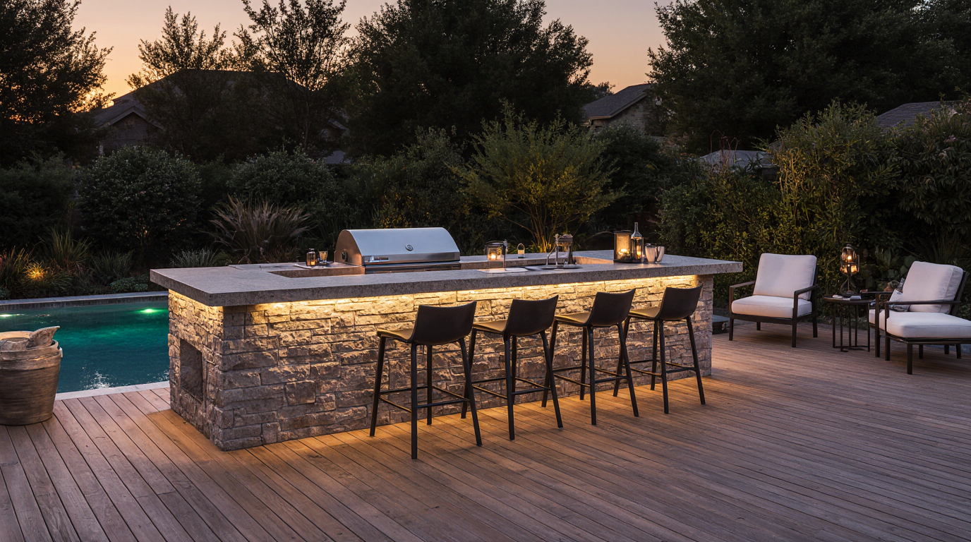 Outdoor Kitchen Grill Island