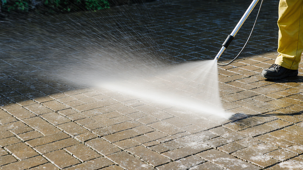 Cleaning Pavers With Pressure Washer