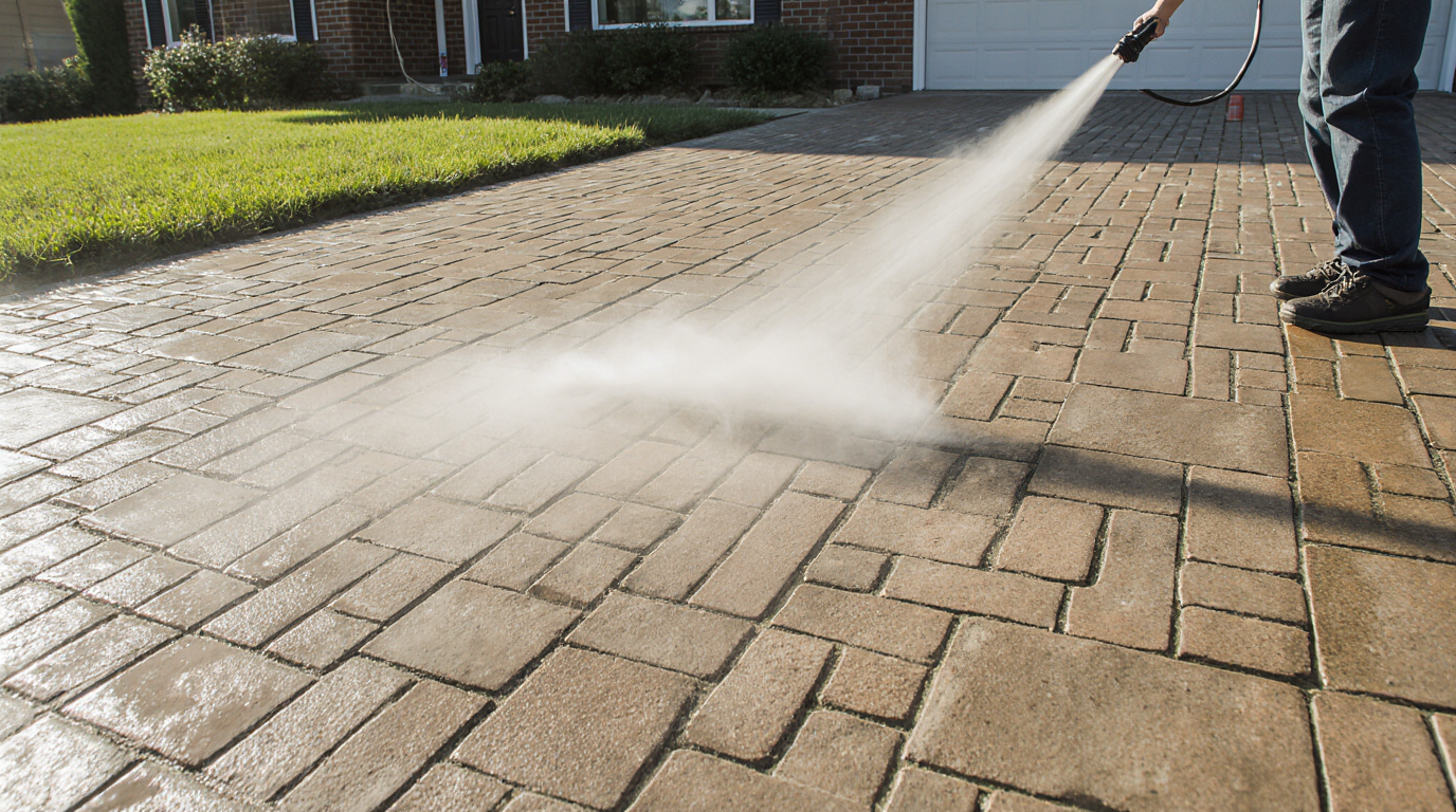Power Wash And Seal Pavers