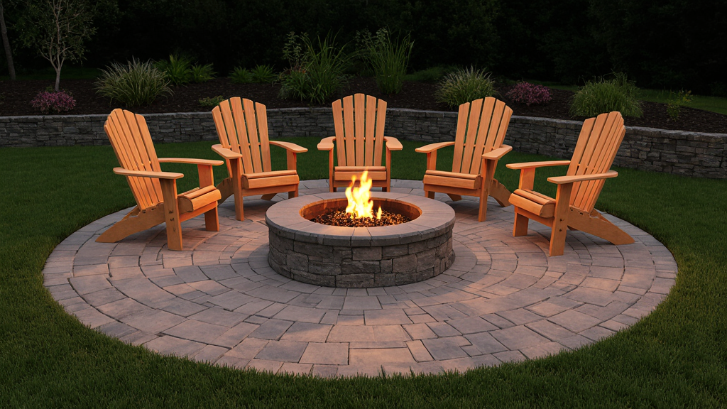 Outdoor Fire Pit With Pavers