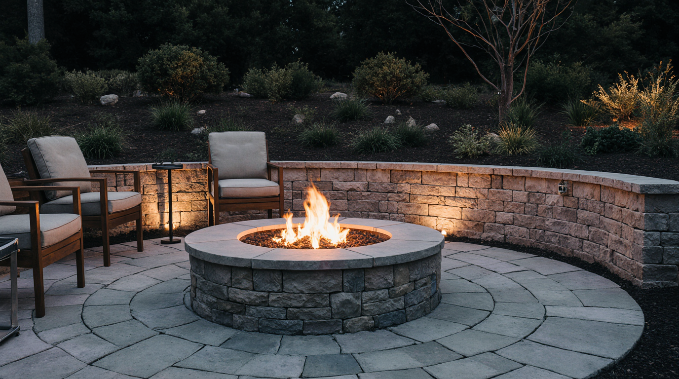 Retaining Wall Fire Pit