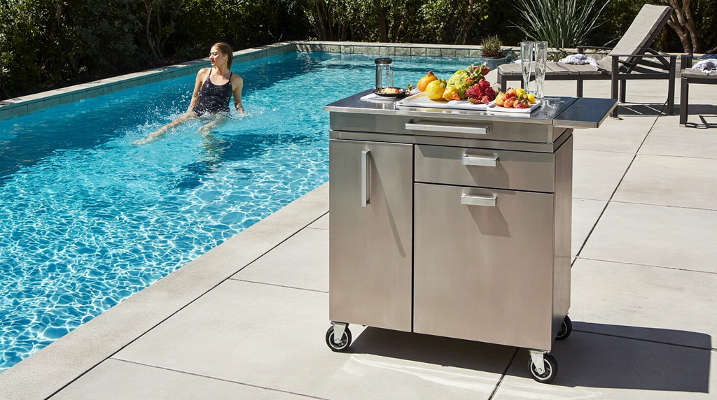 Rolling Outdoor Kitchen Island