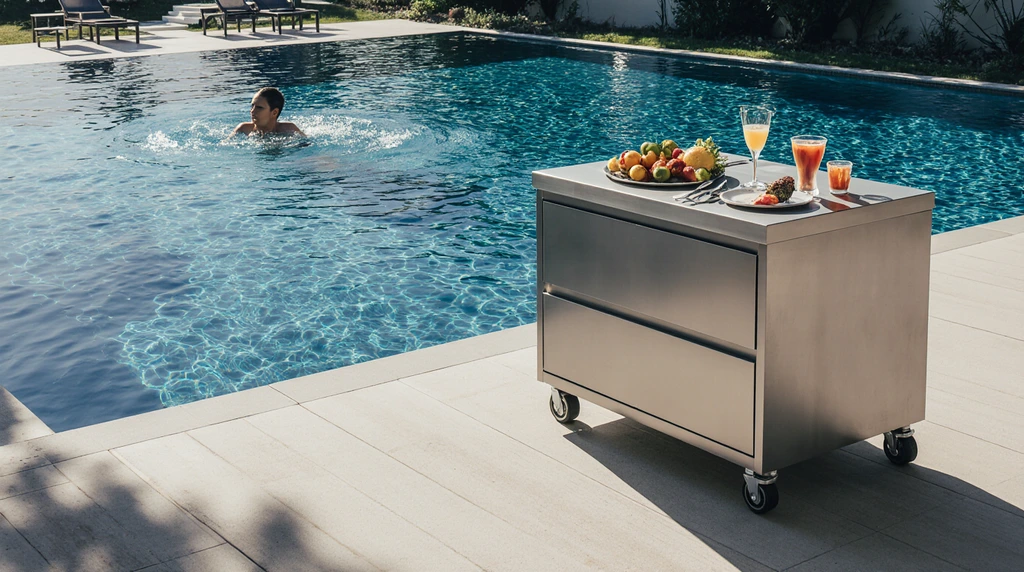 Outdoor Rolling Kitchen Island