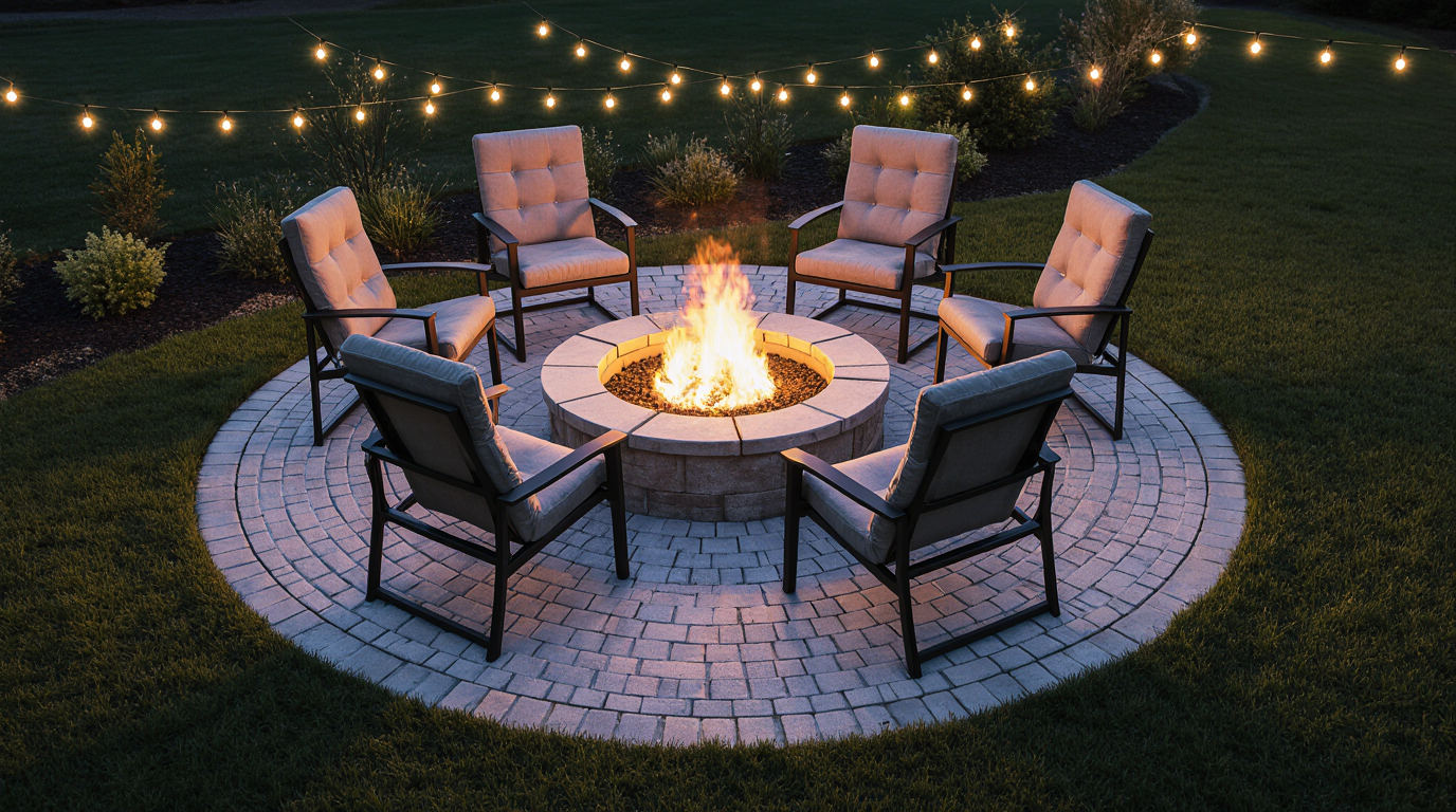Backyard Fire Pit Pavers