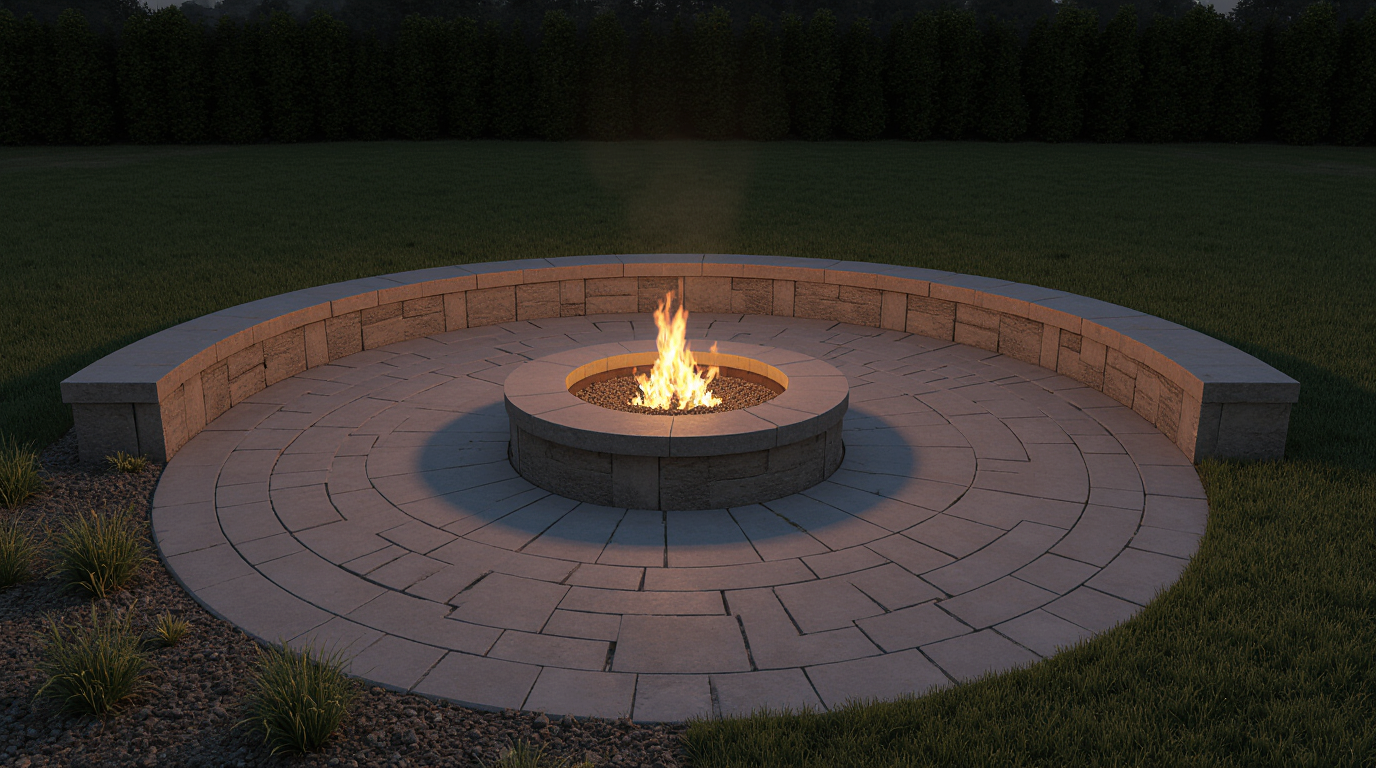 Pavers Around A Firepit