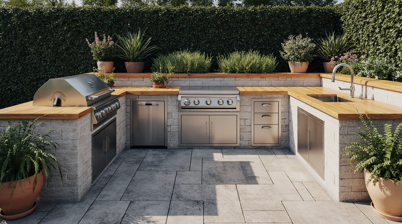 Outdoor Kitchen Small Backyard