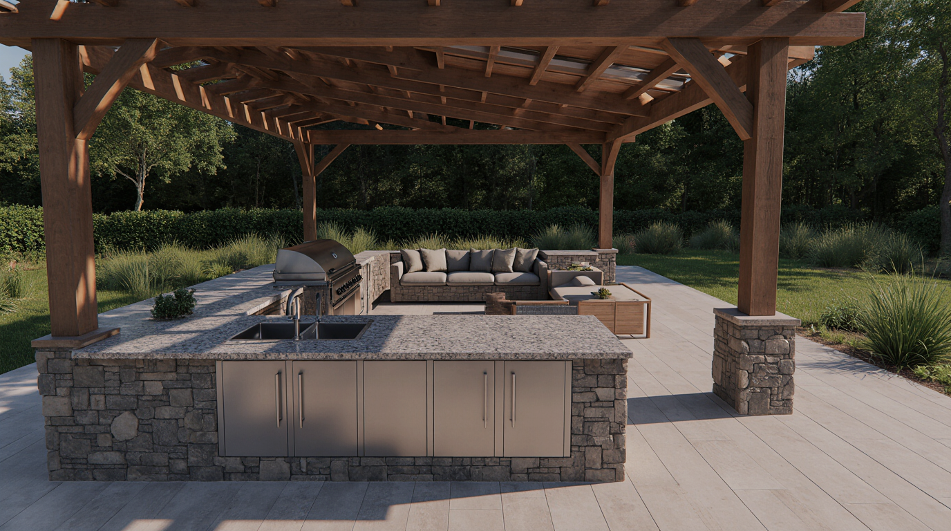 Covered Outdoor Kitchen