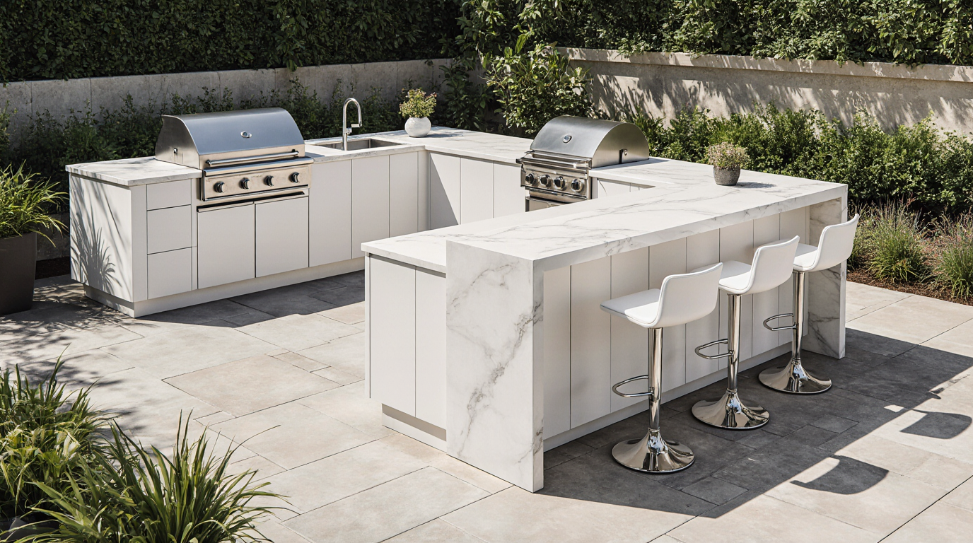 White Outdoor Kitchen