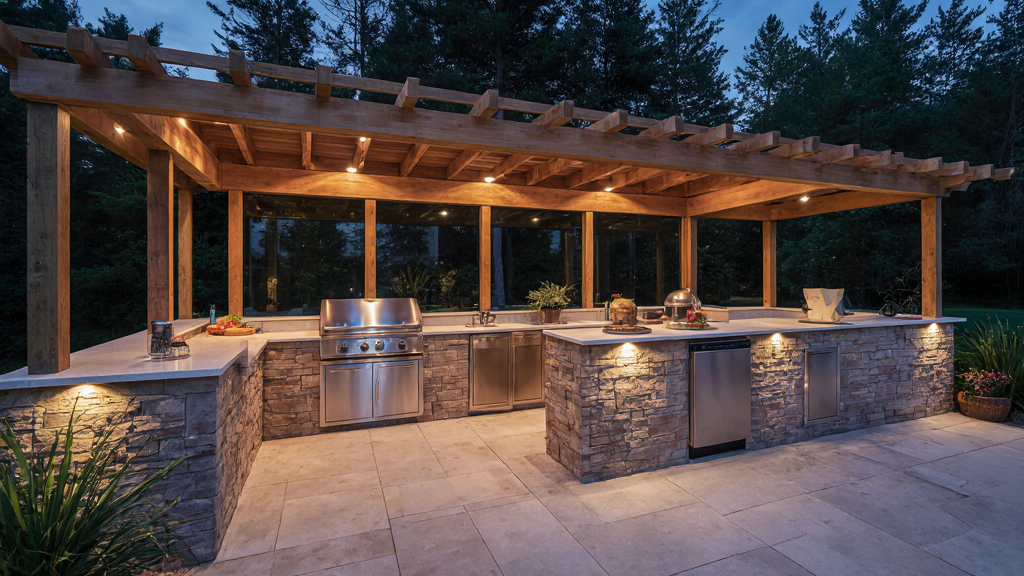 Enclosed Outdoor Kitchen
