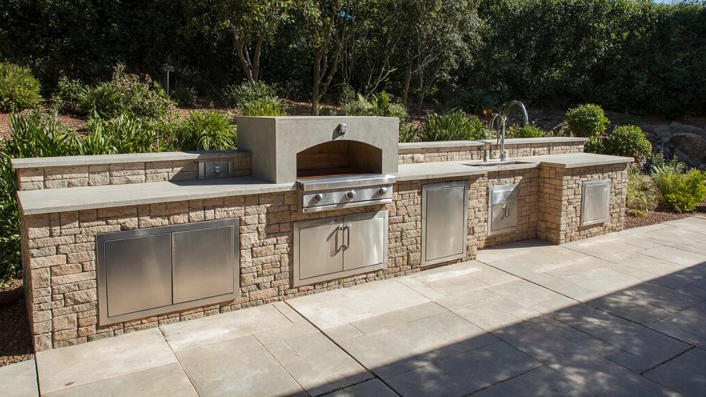 Outdoor Kitchen with Pizza Oven and Grill