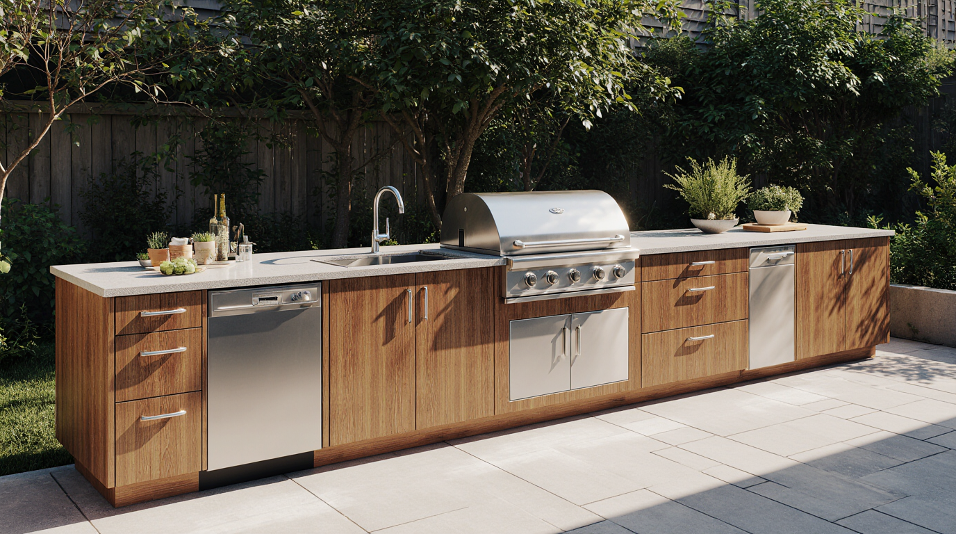 Wood Outdoor Kitchen Cabinets