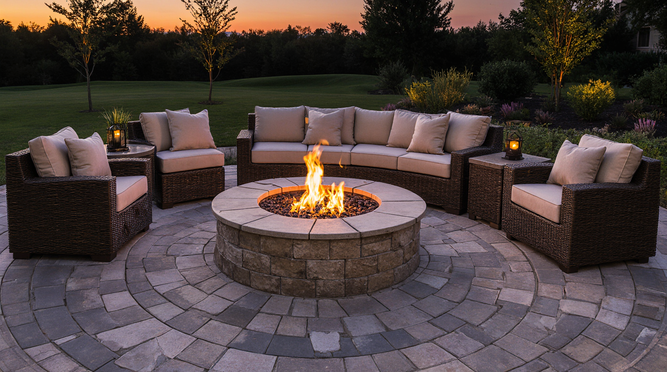 Paver Patio And Fire Pit