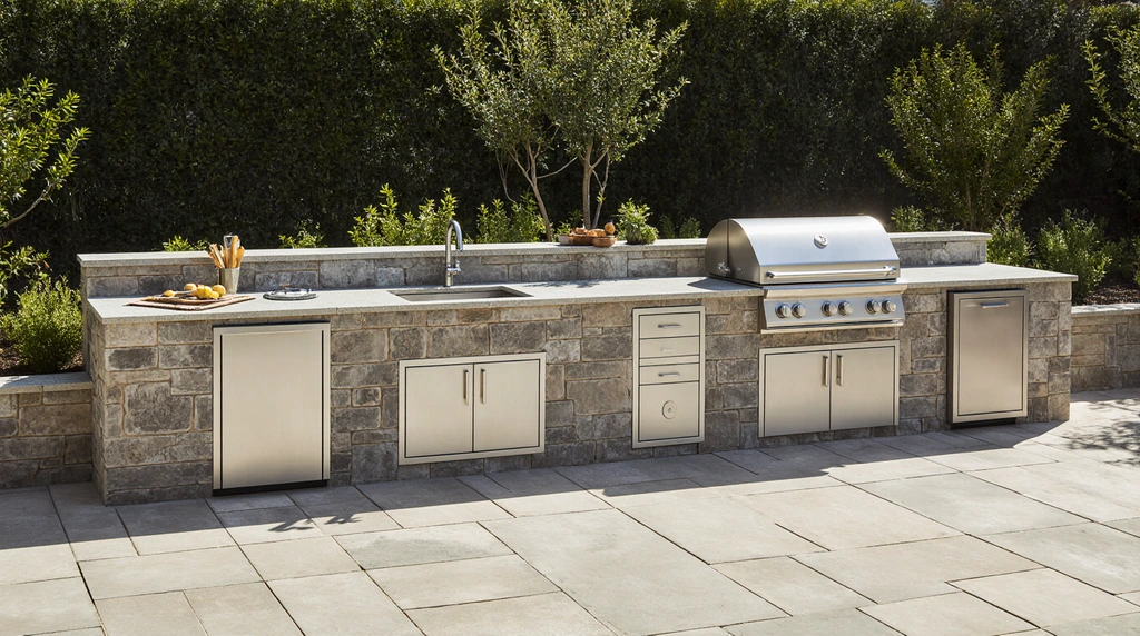 Natural Gas Outdoor Grill Island