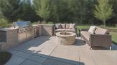 Outdoor Kitchen and Fireplace