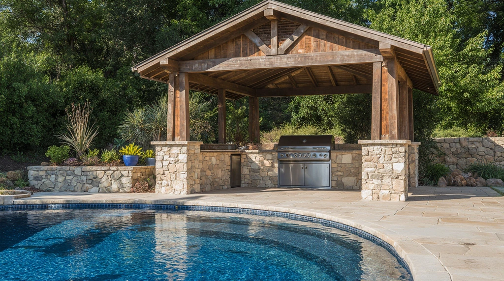 Outdoor Kitchen and Pool