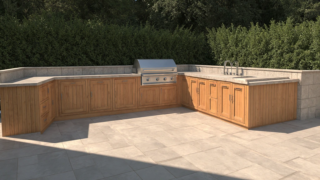 Teak Outdoor Kitchen Island