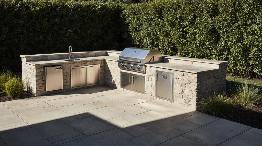 Small L Shaped Outdoor Kitchen