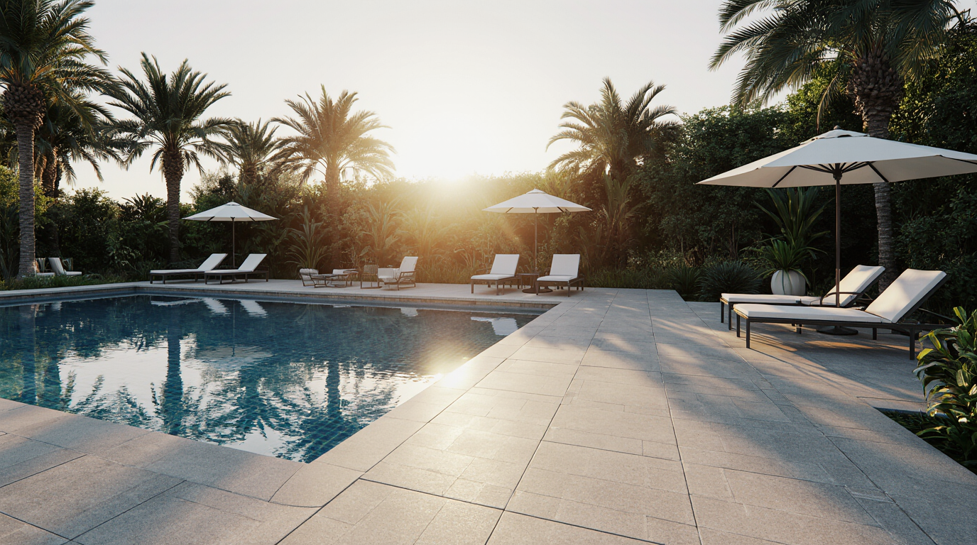Porcelain Pavers Pool Deck