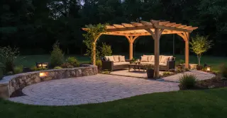 Backyard Stone Patio