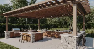 Covered Outdoor Kitchen Designs