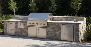 Custom Outdoor Grill Station