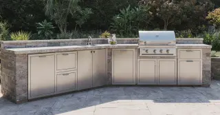 Custom Stainless Steel Doors for Outdoor Kitchen