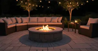 Fire Pit With Paving Stones
