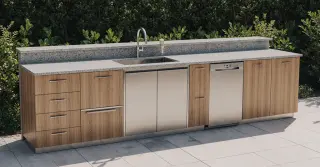 Outdoor Kitchen Cabinets with Sink