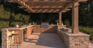 Outdoor Kitchen Covered Patio