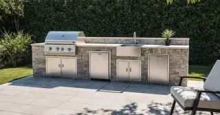 Pre Fabricated Outdoor Grill Islands