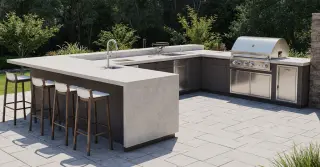 Prefab Outdoor Kitchen Island