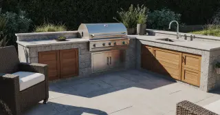 Small Outdoor BBQ Kitchen