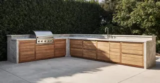 Teak Outdoor Kitchen